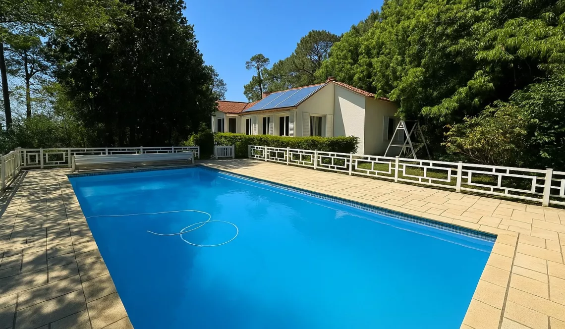 Exceptionnel à Bidart - Dans un cadre enchanteur, villa 4 chambres/4 salles d’eau de 255 m² habitable, pièce de vie de 76 m², garage, atelier, caves et piscine sur 4421 m² de terrain