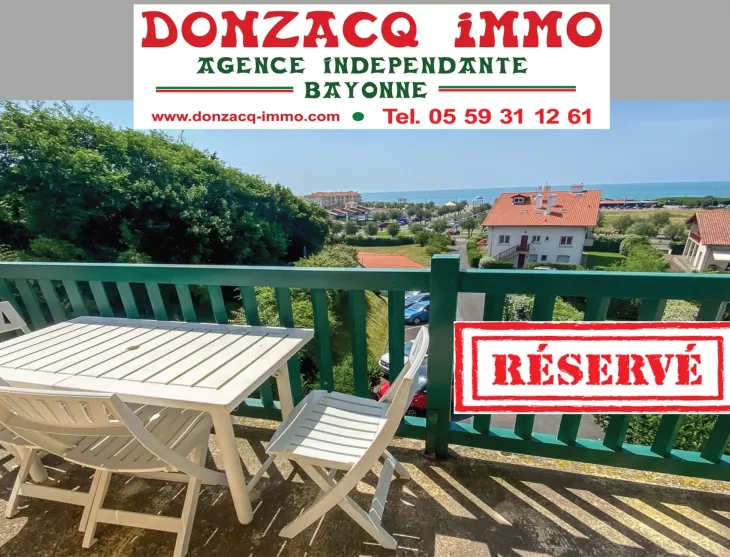 Anglet La Chambre d’Amour - Vue océan et dernier étage pour ce type 3 de 83 m² habitable, terrasse de 12 m², séjour de 40 m² + cave de 18 m² + place de parking