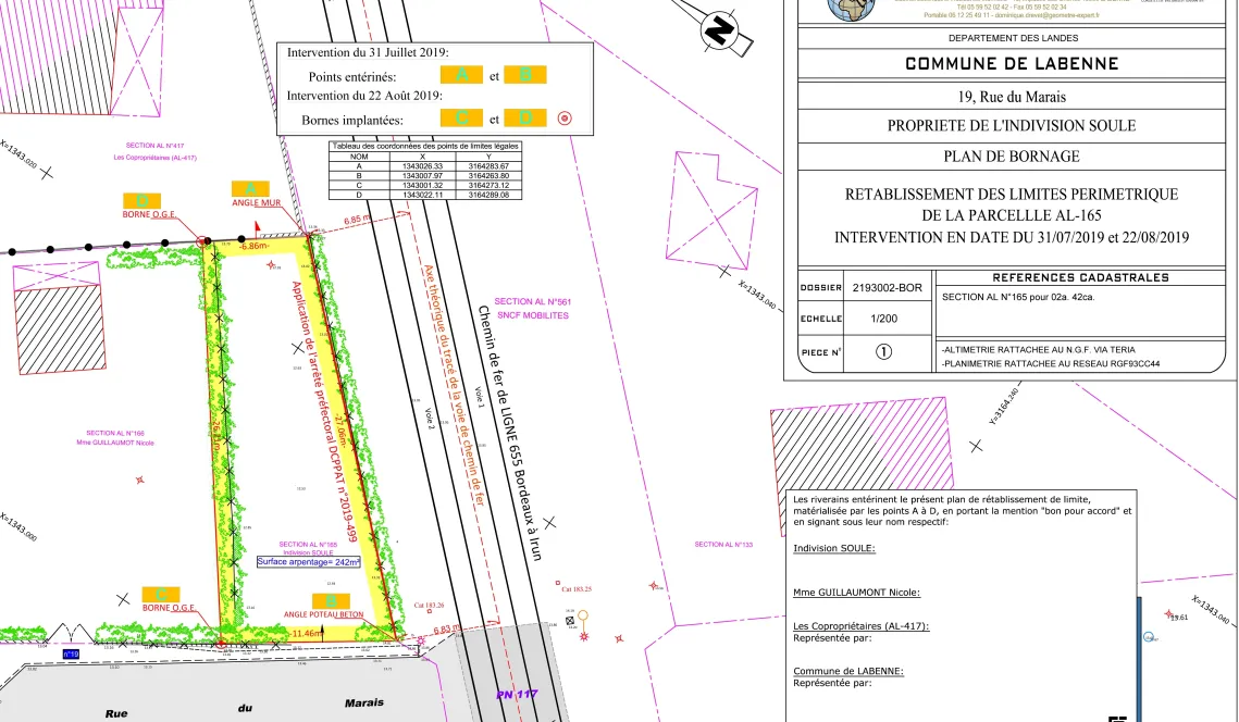 Seulement chez Donzacq Immo, à Labenne - Terrain à bâtir plat de 242 m², emprise au sol de 35%, libre de constructeur. Prévoir la viabilisation complète.
