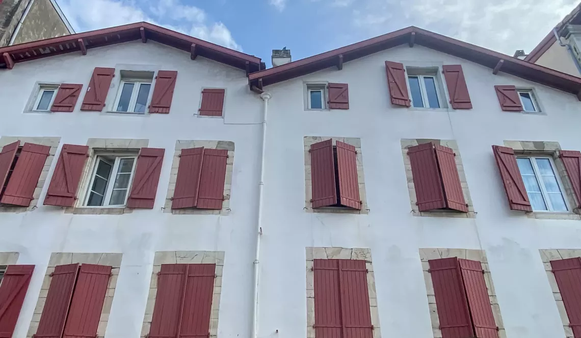 Quartier St Esprit à Bayonne - Type 2 de 57 m² habitable au sol au dernier étage, pièce de vie lumineuse. Travaux de remise aux goûts à prévoir!