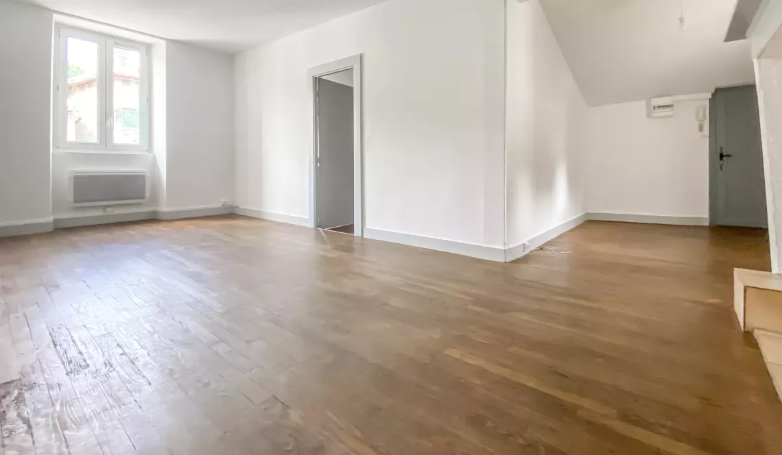 Quartier St Esprit à Bayonne - Type 2 de 57 m² habitable au sol au dernier étage, pièce de vie lumineuse. Travaux de remise aux goûts à prévoir!