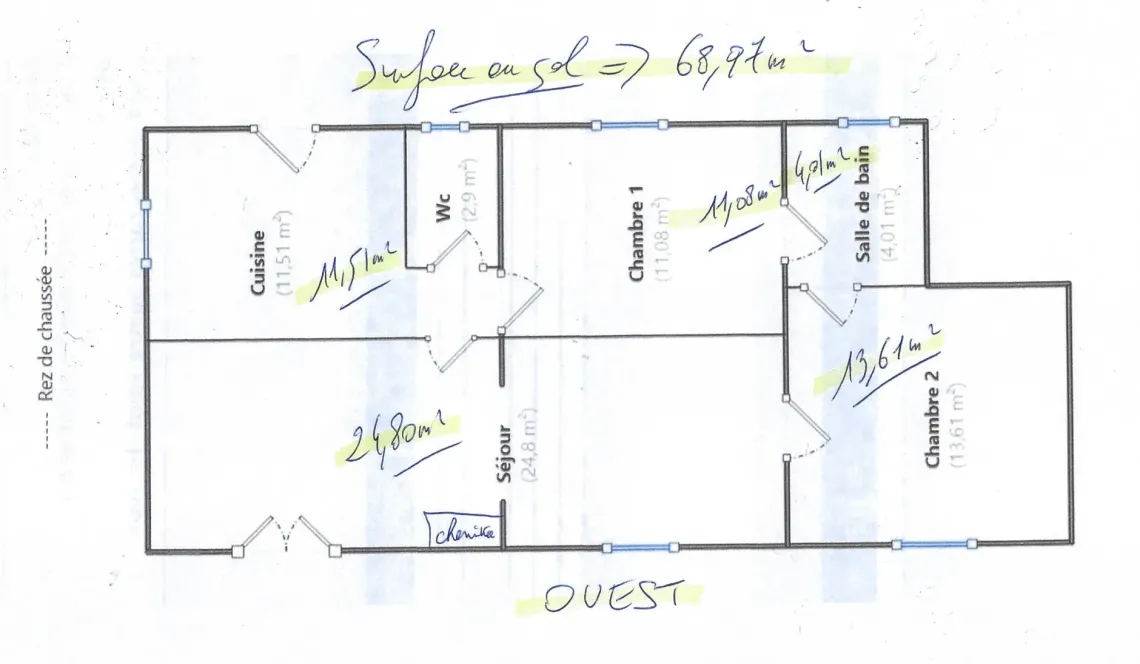 Anglet Maignon - Nombreuses possibilités pour ce plain-pied de 70 m² habitable de type 3 sur 701 m² de terrain
