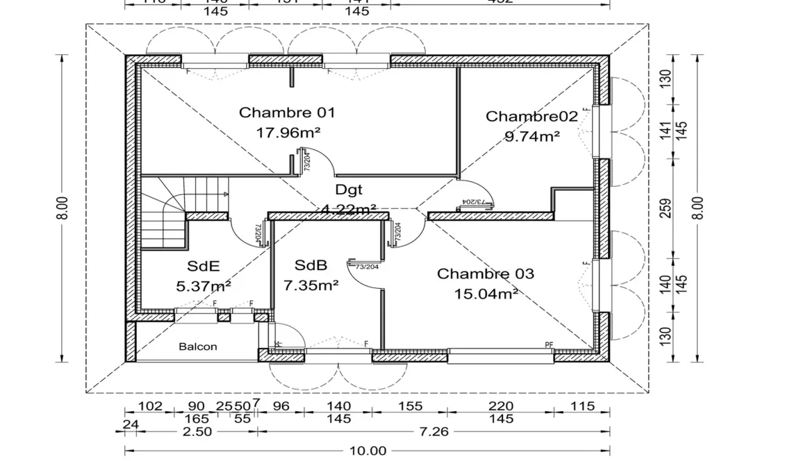 Anglet secteur Hardoy/Lamouly - Belle villa des années 60 en parfait état sur deux niveaux, 3 chambres, 2 salles d’eau sur 582 m² de terrain plat