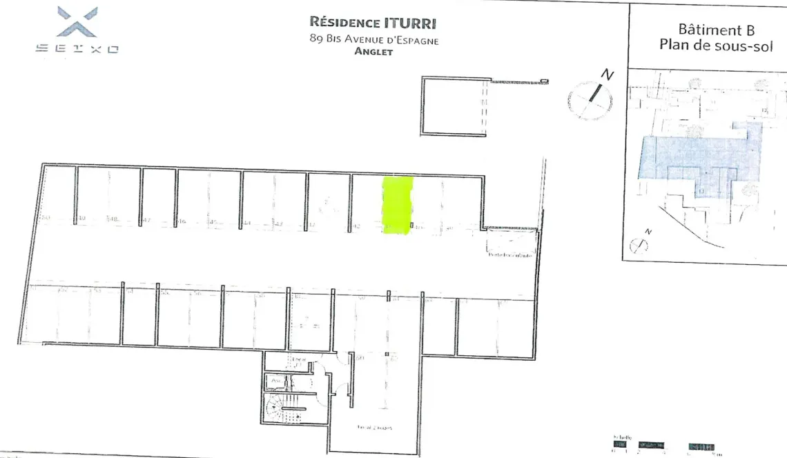 Rare sur Anglet, au calme - Dans résidence de 2016, type 2 de 46 m² habitable, belle pièce de vie sur jolie terrasse de 9 m² + place de parking en sous-sol