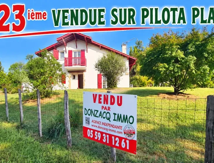 Quartier calme de Mouguerre - Villa de type Basque de 1994 de 110 m² habitable,  3 chambres, garage + 2 terrasses sur jolie parcelle de 1396 m²