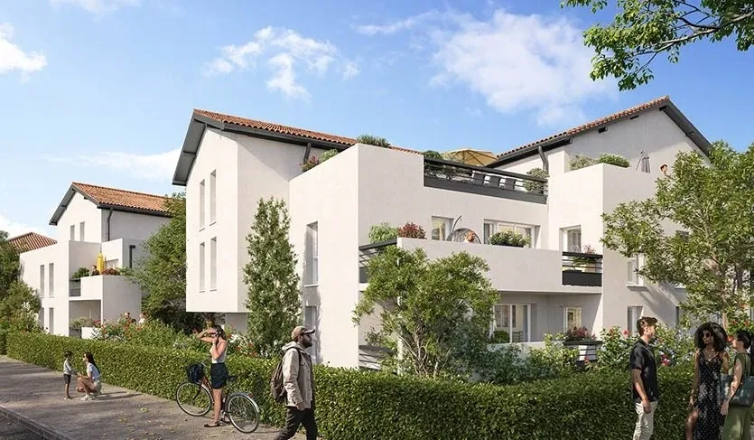 Bayonne plein sud - Beau type 4 de 90 m² habitable, pièce de vie de 38 m² + grand balcon/terrsasse de 15 m² + place de parking privative