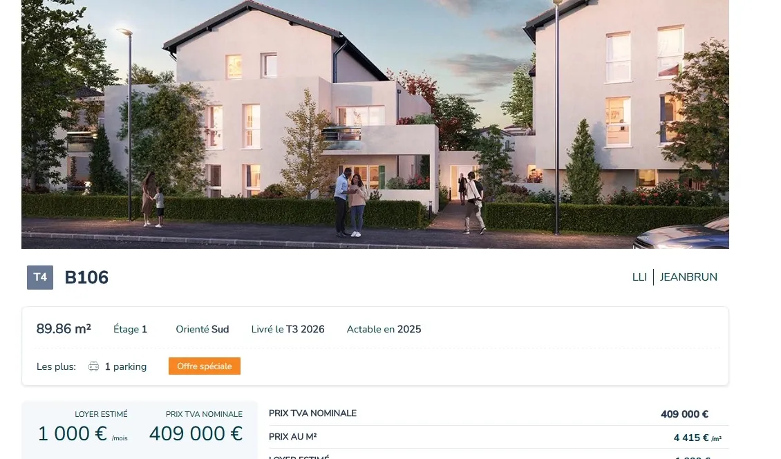Bayonne plein sud - Beau type 4 de 90 m² habitable, pièce de vie de 38 m² + grand balcon/terrsasse de 15 m² + place de parking privative