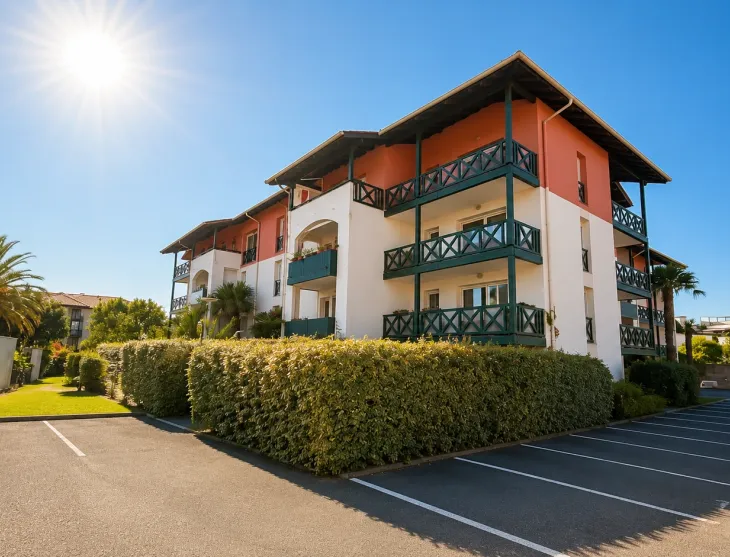 Anglet les 5 Cantons - Joli type 3 de 70 m² habitable dans résidence intimiste des années 1997, 2 terrasses ensoleillées, agréable séjour avec sa jolie cuisine équipée, cellier + place de parking
