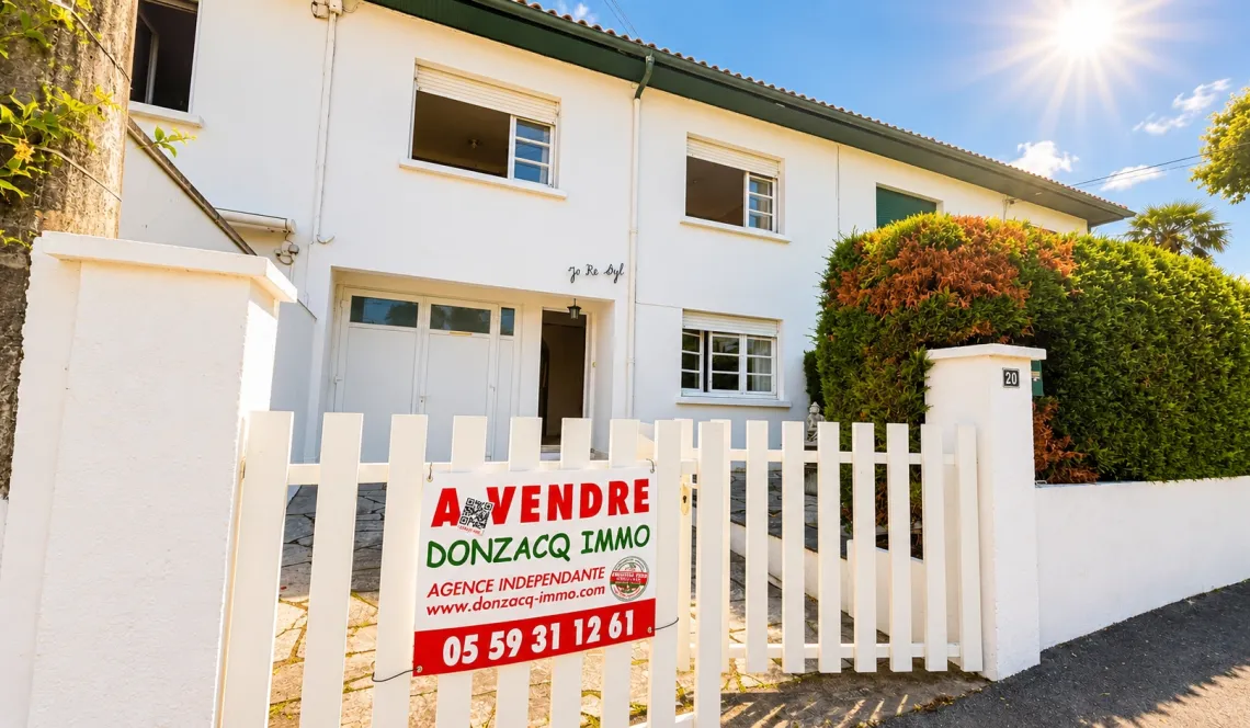 RARE sur Anglet Cantau - Maison mitoyenne des années 60 de 70 m² habitable sur parcelle de 212 m² avec 2 garages dont un attenant
