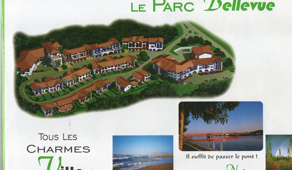 Dans jolie résidence arborée et calme à Boucau - Appartement lumineux exposée sud-ouest de 36 m² type F2 avec place de parking privative + cave