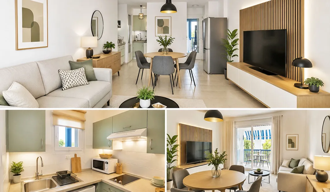 Dans jolie résidence arborée et calme à Boucau - Appartement lumineux exposée sud-ouest de 36 m² type F2 avec place de parking privative + cave