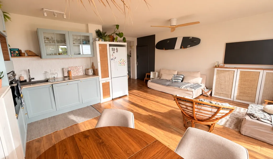 Biarritz Tamamés - Dernier étage sans ascenseur pour ce type 4 de 70 m² habitable coup de coeur entièrement rénové + cave + cellier