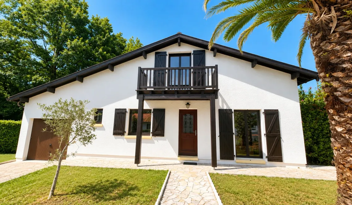 A deux pas du centre d’Anglet - Maison traditionnelle des années 1984 de 139 m² habitable, 4 chambres dont deux en rdc sur belle parcelle de 920 m²