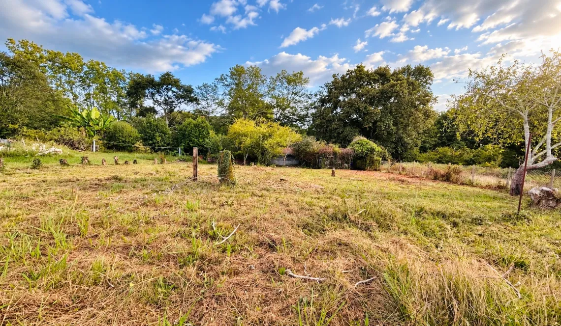 Sur Biaudos à la campagne - Belle parcelle à bâtir de 898 m² à viabiliser pour un projet au calme et le nez dans la forêt