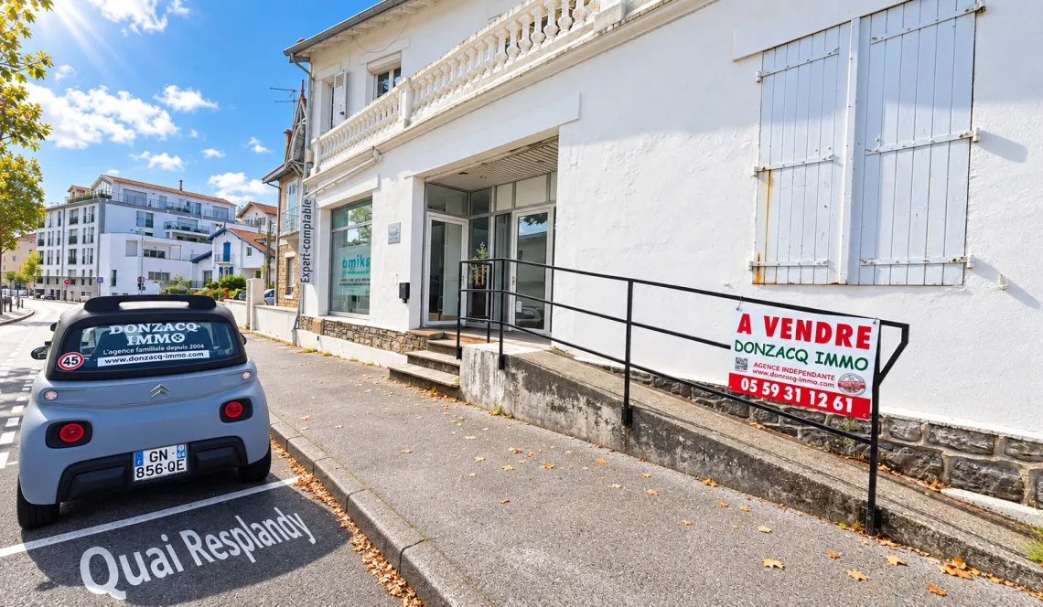 Bayonne quai Resplandy - Local commercial/appartement de 90 m² au sol qui offre de nombreuses possibilités d’exploitation, avec un peu d’imagination!