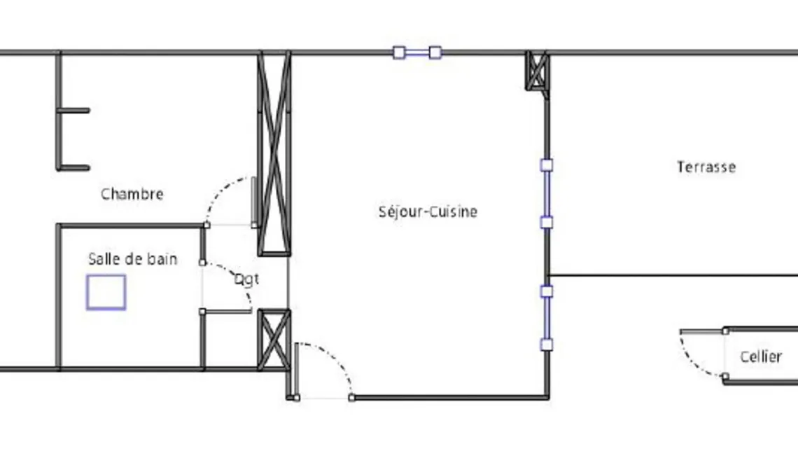 Bayonne St Esprit - Dernier étage dans une petite copropriété de 12 lots pour ce type 2 mansardé de 50 m² au sol + terrasse + cellier