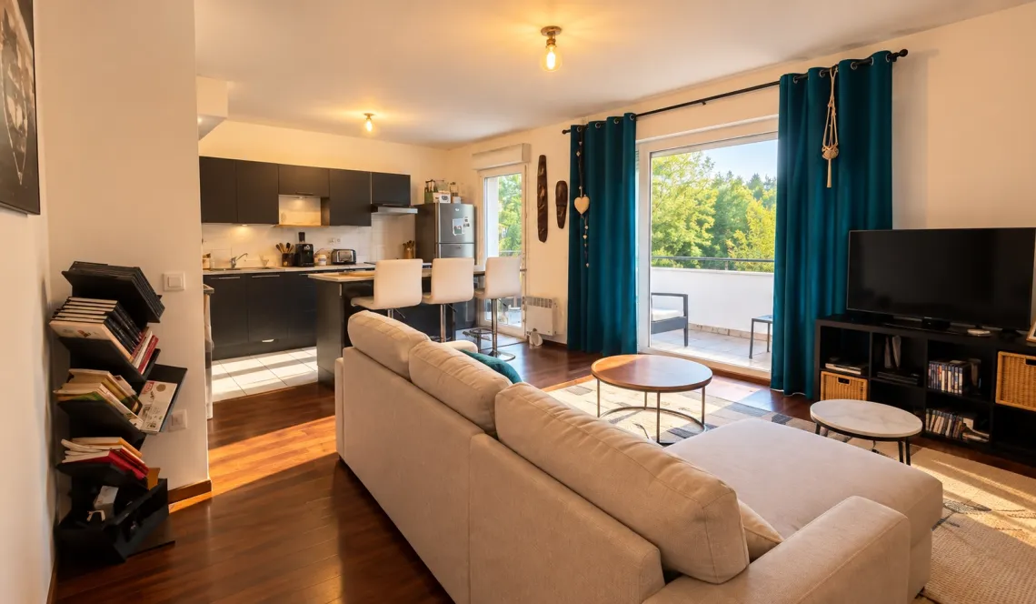 Saisontan Bayonne- Spacieux T2 de 47 m² avec un belle terrasse plein est de 12 m² et garage en sous-sol