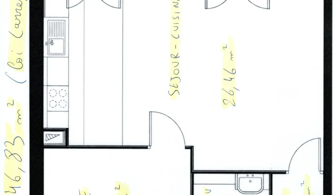 Saisontan Bayonne- Spacieux T2 de 47 m² avec un belle terrasse plein est de 12 m² et garage en sous-sol