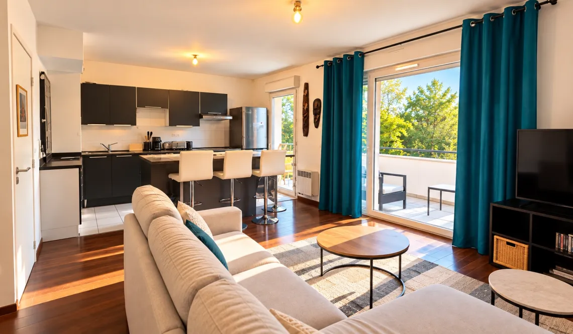 Saisontan Bayonne- Spacieux T2 de 47 m² avec un belle terrasse plein est de 12 m² et garage en sous-sol