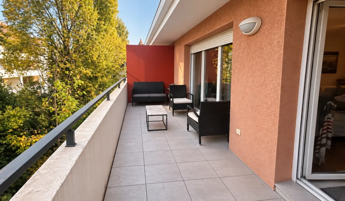 Saisontan Bayonne- Spacieux T2 de 47 m² avec un belle terrasse plein est de 12 m² et garage en sous-sol