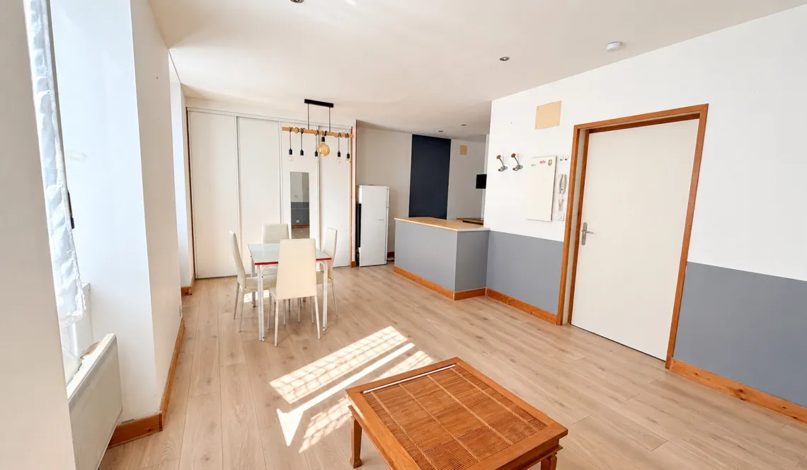 Bayonne St Esprit - Petite copropriété pour ce type 3 de 57 m² habitable entièrement rénové, pièce de vie de 30 m² + cellier