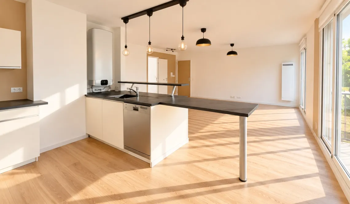 RARE sur Biarritz Tamames - Dans résidence des années 65, coquet et entièrement rénové pour ce type 4 de 85 m² habitable, grande pièce de vie de 41 m² sur balcon, cave et garage privatif