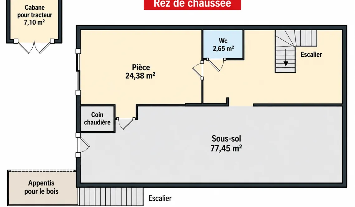 Exclusivité sur la hauteur de Bardos, au calme - Joli plain-pied de 131 m² habitable sur deux niveaux, 4 chambres, belle pièce de vie de 48 m², grand garage sur parcelle de 3 000 m²