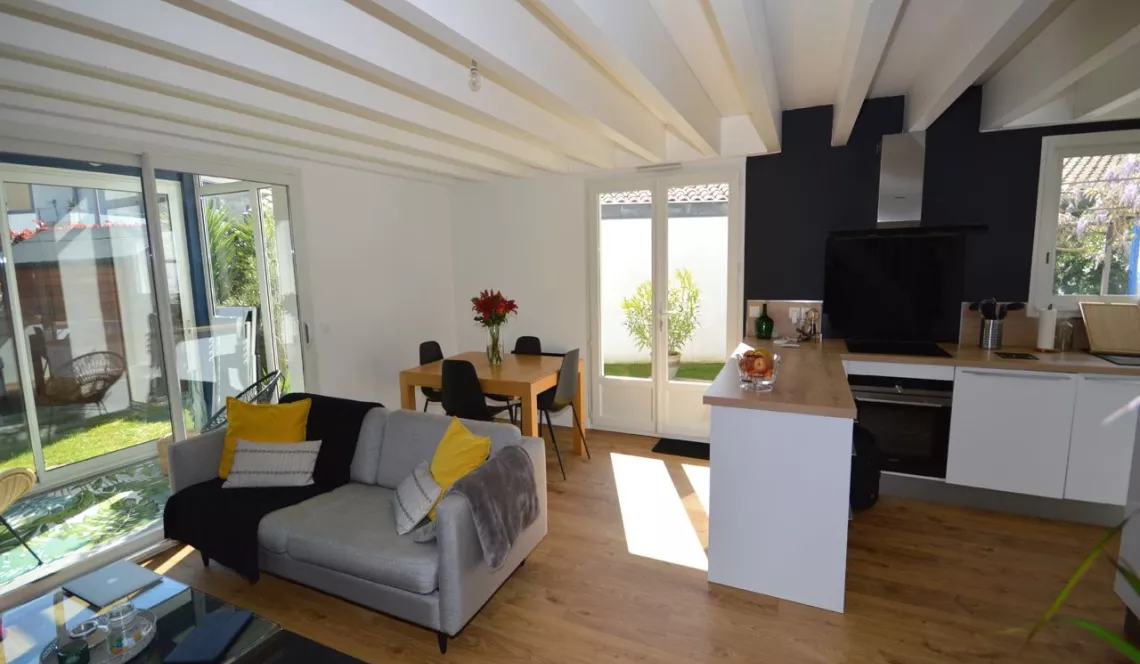 Ondres - Appartement/maison en duplex de 72 m² H + véranda + jardin de 75 m² + parking