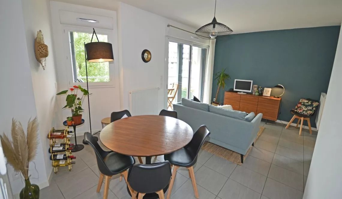 Anglet centre - Type 3 dans petite résidence de 2016 de 64 m² H + terrasse+ poss garage en +