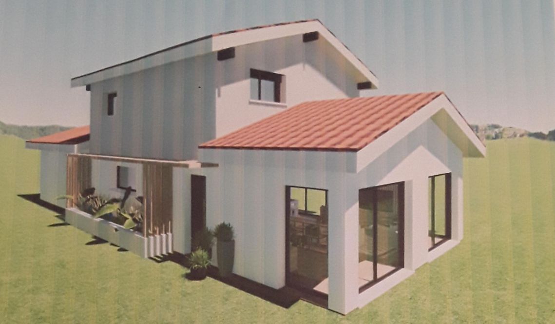 Anglet Sutar - Projet de construction d’une villa de 128 m² habitable sur deux niveaux, 3 chambres + 1 bureau sur 505 m² de terrain