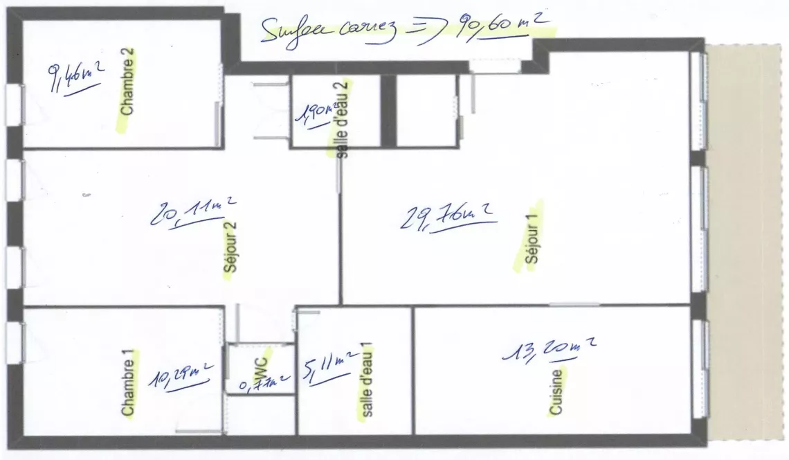 Biarritz 1 km des plages et centre ville - Type 4 de 90 m² habitable + balcon sud échappée mer + cave + 2 parkings