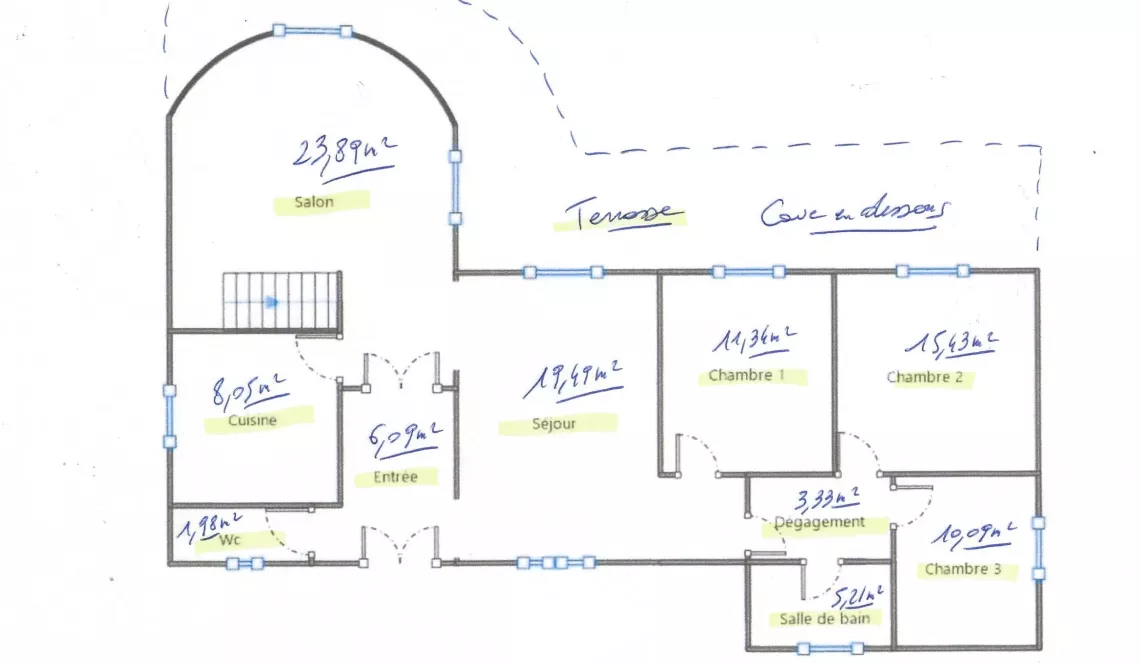 Biarritz la Milady - Vue imprenable pour cette maison de 115 m² habitable de plain pied + sous-sol total sur parcelle piscinable de 925 m²