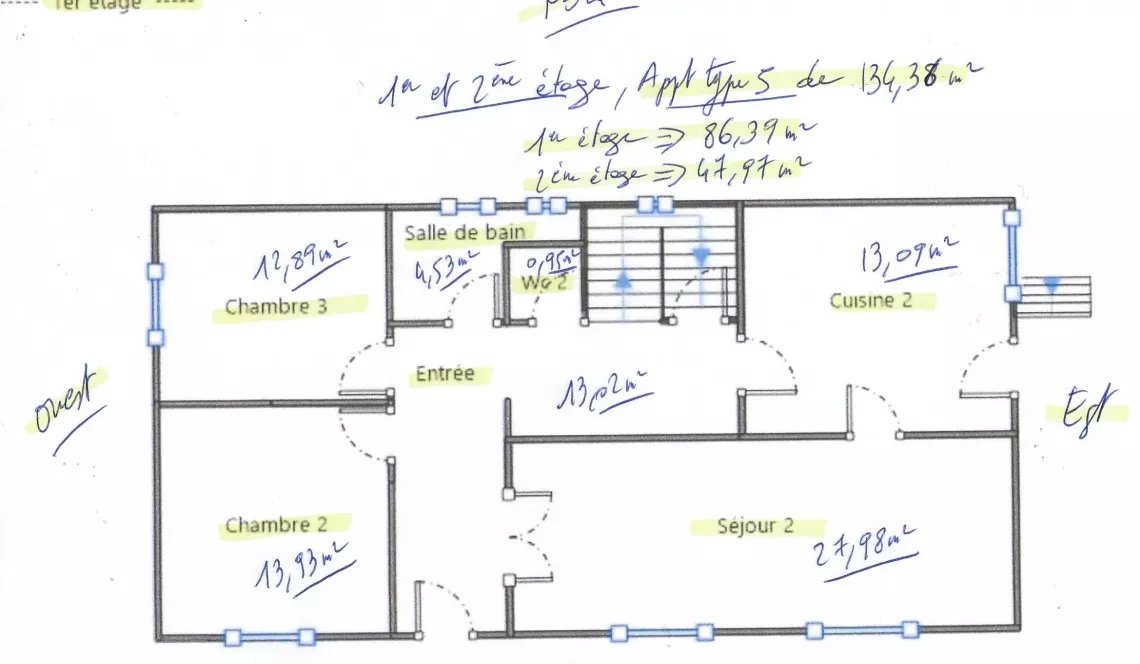 Anglet - Belle maison traditionnelle de 210 m² habitable, 2 appartements distincts + garage de 42 m² sur parcelle de 1335 m² 