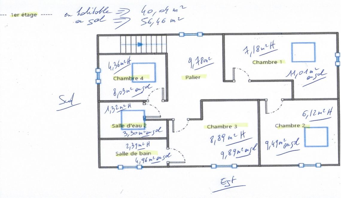 Anglet - Maison de ville de 135 m² habitable, 4 chambres + 1 bureau, pièce de vie de 30 m² avec studio indépendant sur 239 m² de parcelle