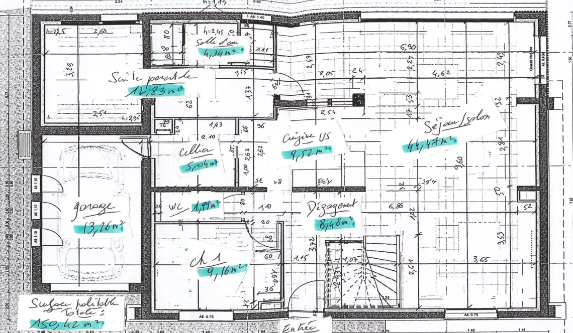 Bayonne au calme - Villa toute neuve de 150 m² H, 5 chambres, pièce de vie de 45 m² sur 600 m² de terrain plat avec piscine