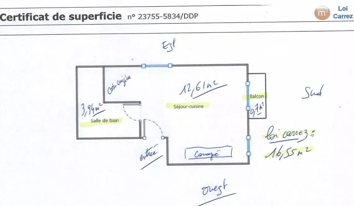 RARE et à deux pas du centre ville de Biarritz - Dans toute petite copropriété, joli studio plein sud de 17 m² vendu meublé et en parfait état + balcon. 