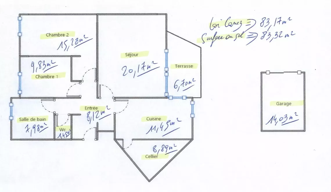 St Pierre d’Irube à la Quièta proche commerces - Vue dégagée pour ce type 3 de 84 m² habitable, ascenseur, terrasse et garage