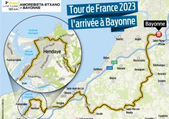 Le TOUR de FRANCE passe par Bayonne le 3 juillet 2023...