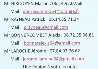 Une EQUIPE de pro, ça vous tente? Choississez Donzacq Immo!