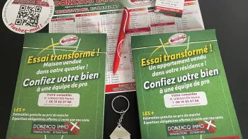 Les nouveaux flyers tous chauds de chez Donzacq Immo, on avance!