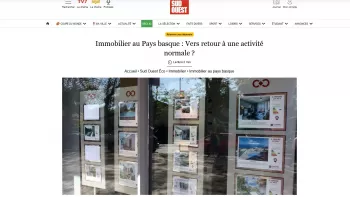 Un nouvel article dans le SUD-OUEST sur l’immobilier