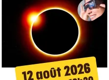Rare, une éclipse solaire ce mardi 12 août 2026 à admirer!