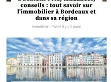 Article SPECIAL IMMOBILIER sur le cahier de L’OBS d’octobre 2020 avec votre partenaine cité.